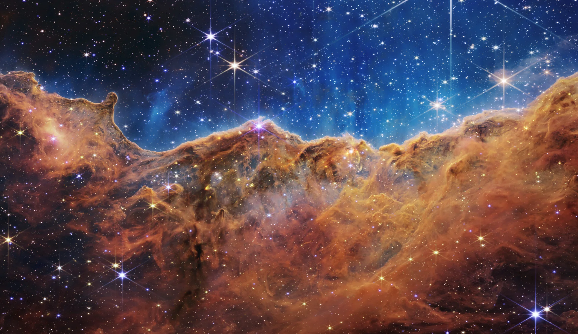 Cosmic Cliffs, khí và bụi ở rìa vùng tạo sao NGC 3324